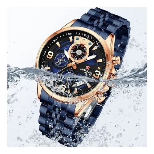 REWARD RD81057M Luxury Men’s Waterproof Chronograph Watch – Luminous Calendar Wristwatch