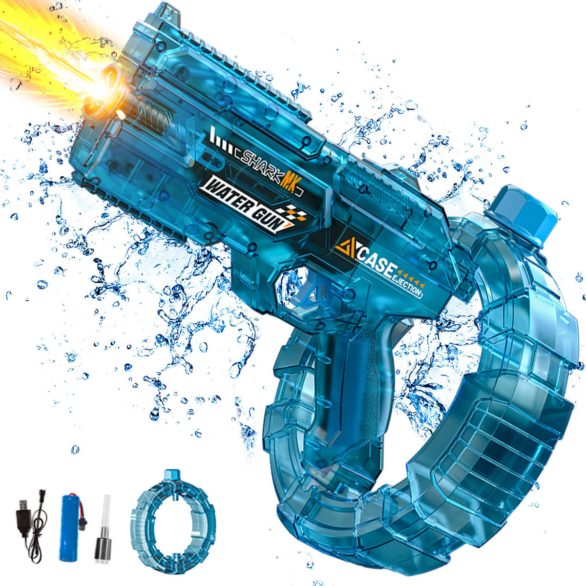 Electric Water Gun Blaster – Automatic Rechargeable Water Toy for Kids & Adults